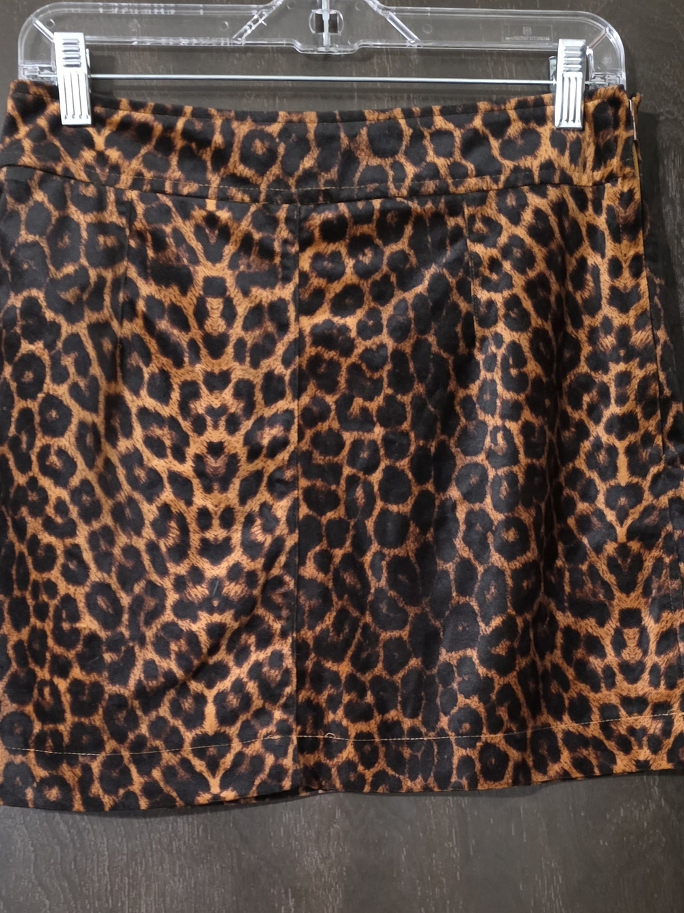 💢4For$20 Storia Leopard Animal Print Pattern Mini Skirt in Black & Brown Size M